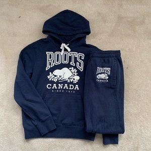 Roots navy tracksuit